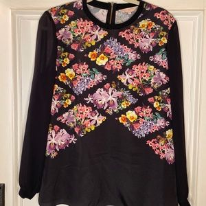 Ted Baker Long sleeve flowered blouse